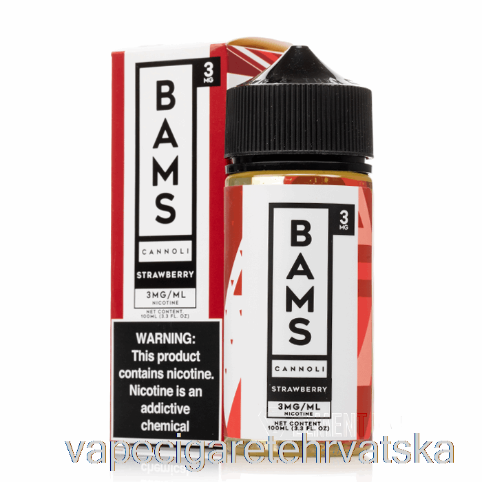 Vape Hrvatska Jagoda Cannoli - Bam Bam's Cannoli - 100ml 3mg
